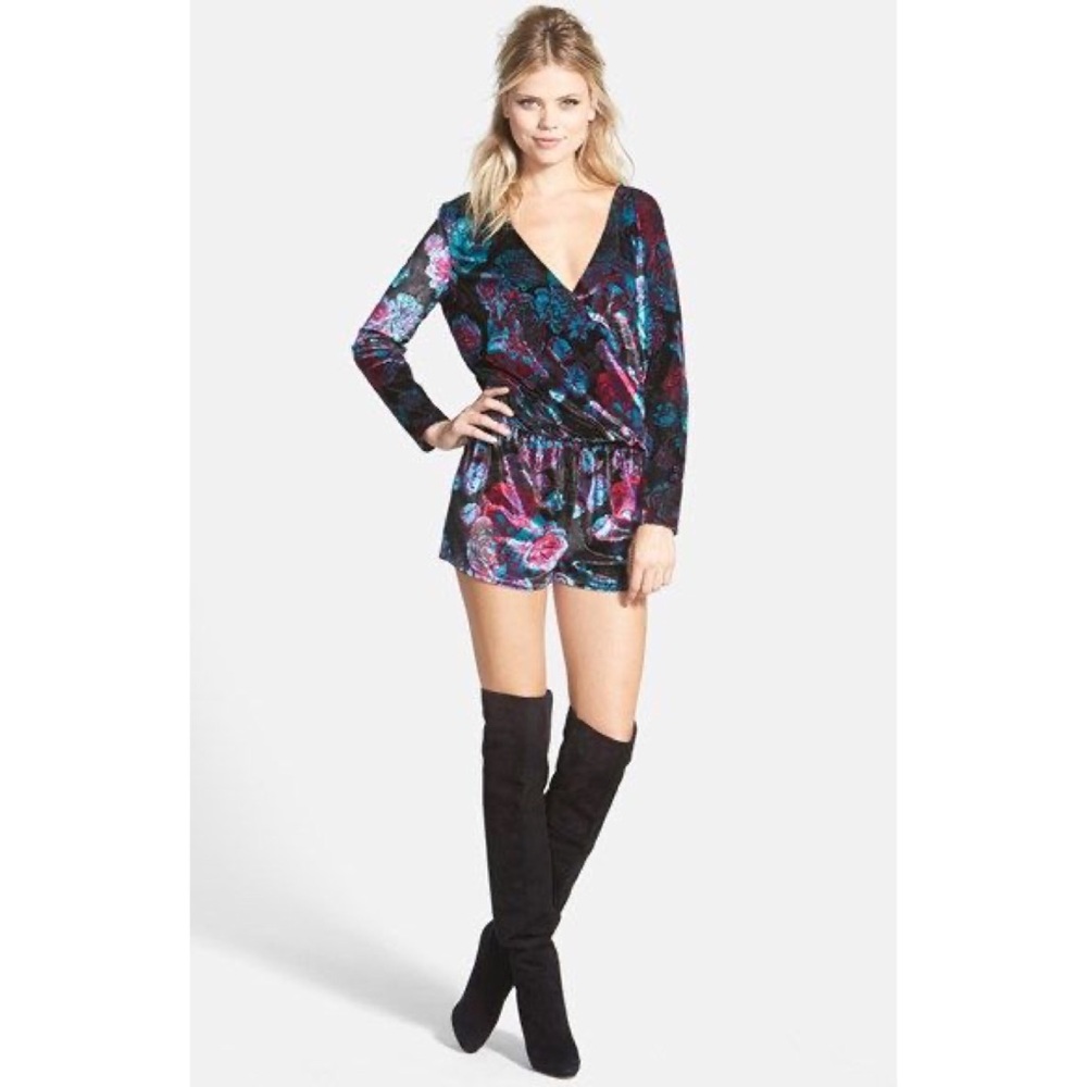 Leith Multicolor Floral Long Sleeve Romper